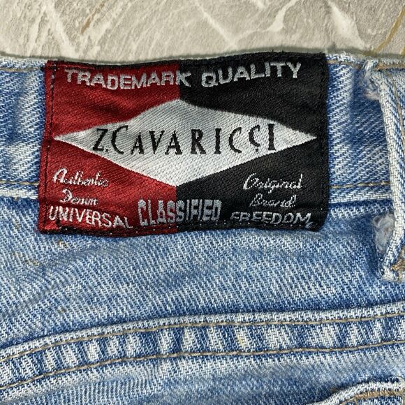 Z. Cavaricci VTG Sz 26 High Waist Embroidered Denim Shorts 100% Cotton 90s Mom - Picture 9 of 11